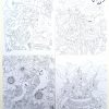 Colouring-in postcards: set of 4 designs, A5 size