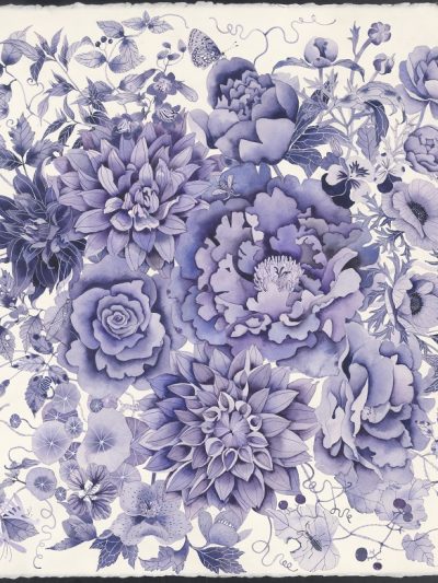 Limited edition print on archival paper: Blue and white florals