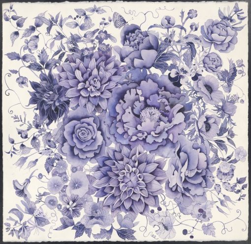 Limited edition print on archival paper: Blue and white florals