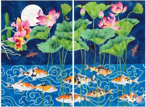Limited edition print on archival paper: Cirebon pond - diptych