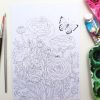 Colouring-in postcards: set of 4 designs, A5 size