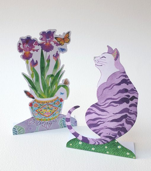 catisfaction cutout cat and plant