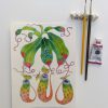 cursed pitcher plants. original watercolor painting on paper