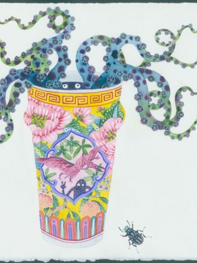 cursed beer Watercolour painting made for Coopers Australia 2024