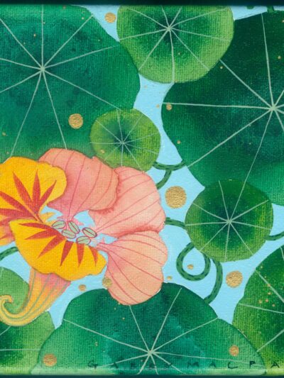 Gabby Malpas original watercolour painting: Nasturtium 3