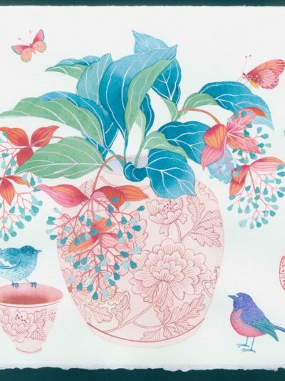 Medinilla still life. watercolour on paper